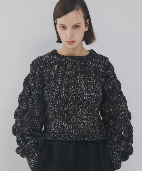 LAATO（ラート）の「lantern long sleeve knit（ニット/セーター・レディース・アイボリー/ブラック・FREE）」の7枚目の写真