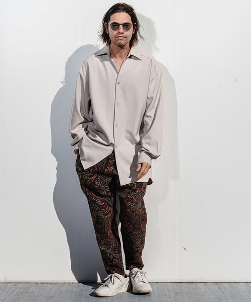 CAMBIO（カンビオ）の「ms6380-Long Length Shirts ロングシャツ(S64426cmb)（シャツ/ブラウス・メンズ・ホワイト/ブラック/サックスブルー/ミント/ライトベージュ・S/M/L）」の10枚目の写真