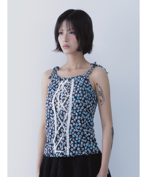 SETSETSET(セットセットセット)の「SARA LACE UP SLEEVELESS(Tシャツ/カットソー・レディース・その他・ONE SIZE)」の3枚目の写真