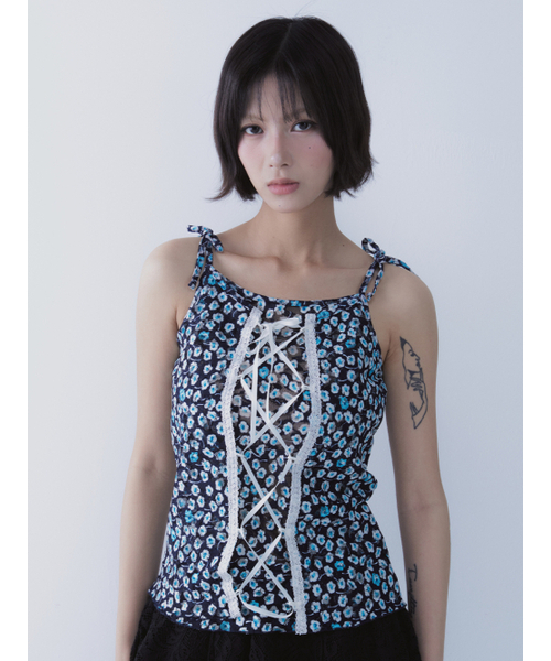 SETSETSET(セットセットセット)の「SARA LACE UP SLEEVELESS(Tシャツ/カットソー・レディース・その他・ONE SIZE)」の5枚目の写真