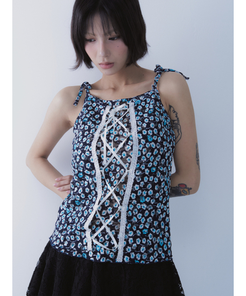 SETSETSET(セットセットセット)の「SARA LACE UP SLEEVELESS(Tシャツ/カットソー・レディース・その他・ONE SIZE)」の7枚目の写真