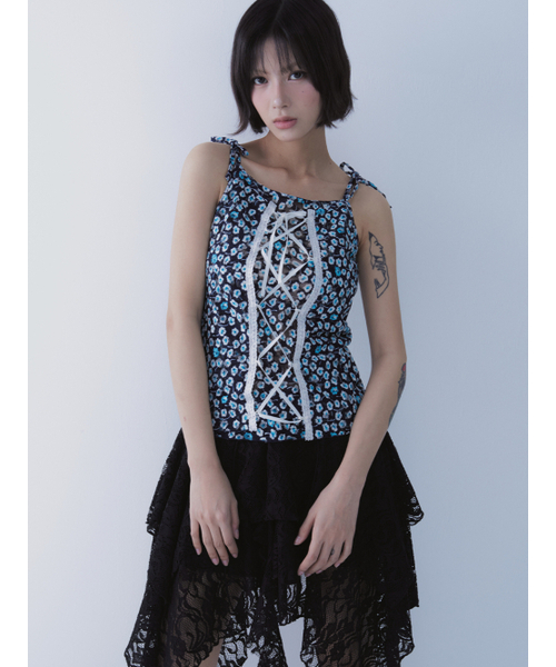SETSETSET(セットセットセット)の「SARA LACE UP SLEEVELESS(Tシャツ/カットソー・レディース・その他・ONE SIZE)」の8枚目の写真