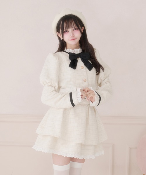 コットンレースツイードジャケット（テーラードジャケット）｜Pal elfy