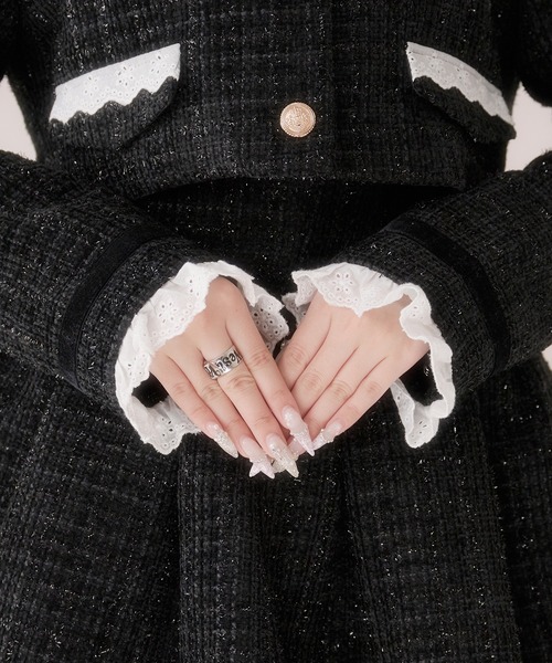 コットンレースツイードジャケット（テーラードジャケット）｜Pal elfy