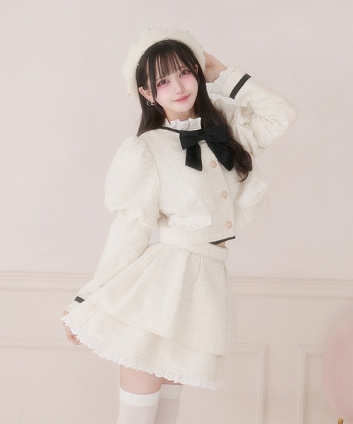 コットンレースツイードジャケット（テーラードジャケット）｜Pal elfy