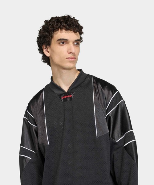 adidas（アディダス）の「長袖ジャージー / ジャージ / アディダスオリジナルス adidas Originals（Tシャツ/カットソー・メンズ・ホワイト/ブラック・XX-LARGE/3XL/LARGE/MEDIUM/SMALL/X-LARGE/X-SMALL）」の8枚目の写真