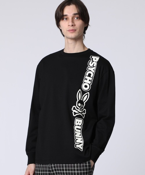 Psycho Bunny(サイコバニー)の「コミックアートグラフィック ロングスリーブTシャツ(Tシャツ/カットソー・メンズ・ダークブルー/ホワイト/ブラック・MEDIUM/LARGE/X-LARGE/SMALL)」の3枚目の写真