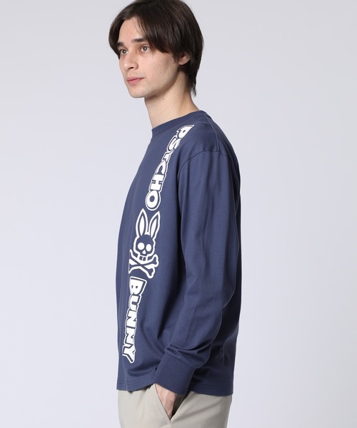 Psycho Bunny(サイコバニー)の「コミックアートグラフィック ロングスリーブTシャツ(Tシャツ/カットソー・メンズ・ダークブルー/ホワイト/ブラック・MEDIUM/LARGE/X-LARGE/SMALL)」の12枚目の写真