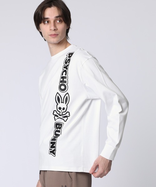 Psycho Bunny(サイコバニー)の「コミックアートグラフィック ロングスリーブTシャツ(Tシャツ/カットソー・メンズ・ダークブルー/ホワイト/ブラック・MEDIUM/LARGE/X-LARGE/SMALL)」の4枚目の写真