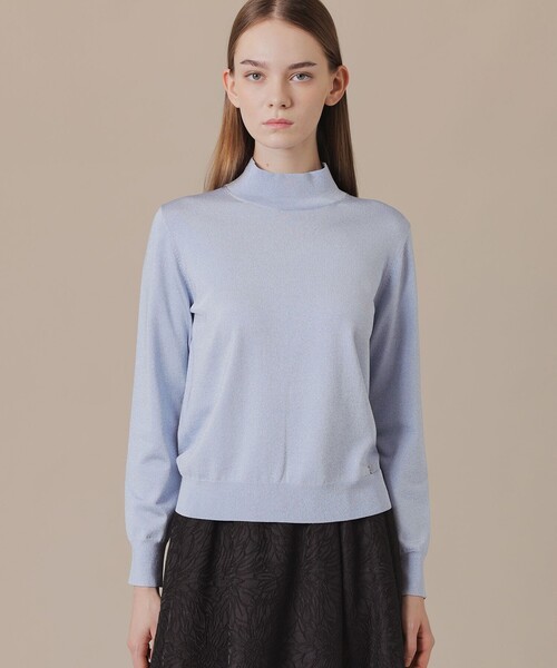 MACKINTOSH LONDON(マッキントッシュ ロンドン)の「シルキーラメニットタートルネック(ニット/セーター・レディース・ブルー系その他2/ブラック/グレー系その他・40/38)」の3枚目の写真