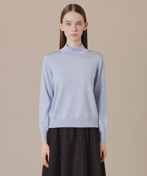MACKINTOSH LONDON(マッキントッシュ ロンドン)の「シルキーラメニットタートルネック(ニット/セーター・レディース・ブルー系その他2/ブラック/グレー系その他・40/38)」の9枚目の写真