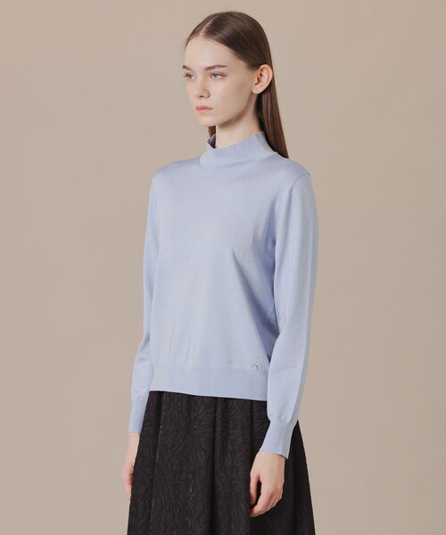 MACKINTOSH LONDON(マッキントッシュ ロンドン)の「シルキーラメニットタートルネック(ニット/セーター・レディース・ブルー系その他2/ブラック/グレー系その他・40/38)」の10枚目の写真