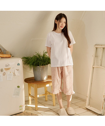 JJNIYA（チニヤ）の「女性用カデルフラワー60番手スーピマコットン7部パジャマパンツ（ルームウェア/パジャマ）」