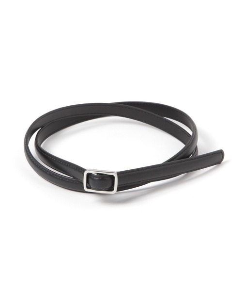 GLOBAL WORK（グローバルワーク）の「スクエアピンレスバックルベルト/633731（ベルト・レディース・ブラック系その他/ブラック/ダークブラウン・FREE）」の2枚目の写真