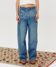 RHINESTONE BETTER DENIM PANTS BLUE