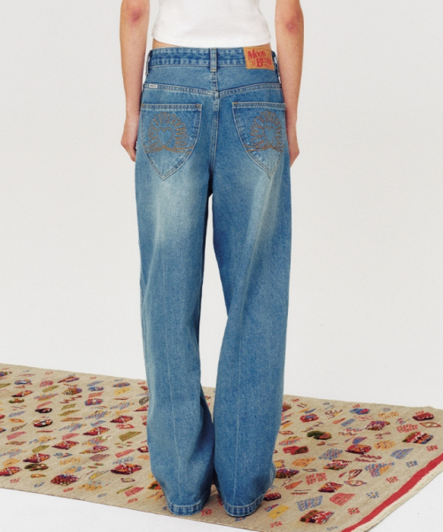 MOODBETTER（ムード ベター）の「RHINESTONE BETTER DENIM PANTS BLUE（デニムパンツ・レディース・その他・S/M）」の3枚目の写真