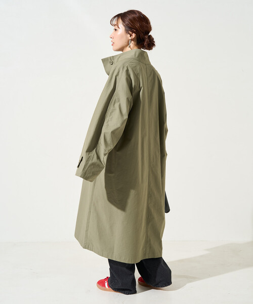 FREAK'S STORE（フリークスストア）の「限定展開　スタンドカラー ロングコート（ステンカラーコート・レディース・ベージュ/ブラック/オリーブ・ﾌﾘ-）」の13枚目の写真