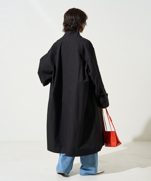 FREAK'S STORE（フリークスストア）の「限定展開　スタンドカラー ロングコート（ステンカラーコート・レディース・ベージュ/ブラック/オリーブ・ﾌﾘ-）」の19枚目の写真