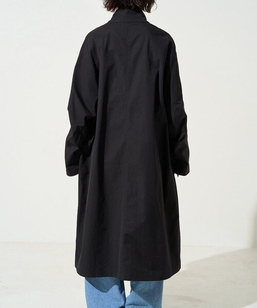 限定展開 スタンドカラー ロングコート（ステンカラーコート