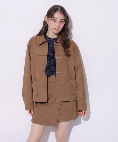 Rirandture(リランドチュール)の「スエードラップミニスカート(スカート・レディース・ベージュ/キャメル・0/1/2)」の10枚目の写真