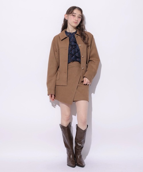 Rirandture(リランドチュール)の「スエードラップミニスカート(スカート・レディース・ベージュ/キャメル・0/1/2)」の16枚目の写真