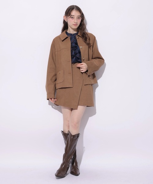 Rirandture(リランドチュール)の「スエードラップミニスカート(スカート・レディース・ベージュ/キャメル・0/1/2)」の17枚目の写真