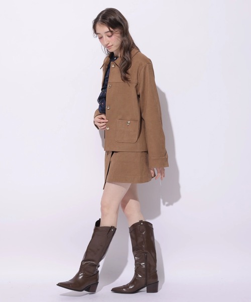 Rirandture(リランドチュール)の「スエードラップミニスカート(スカート・レディース・ベージュ/キャメル・0/1/2)」の18枚目の写真