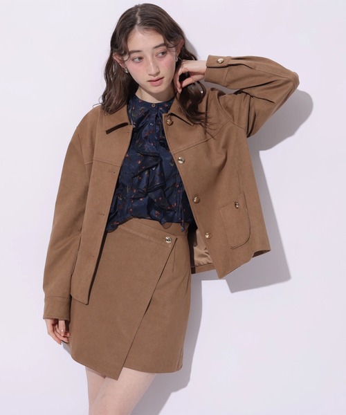 Rirandture(リランドチュール)の「スエードラップミニスカート(スカート・レディース・ベージュ/キャメル・0/1/2)」の11枚目の写真