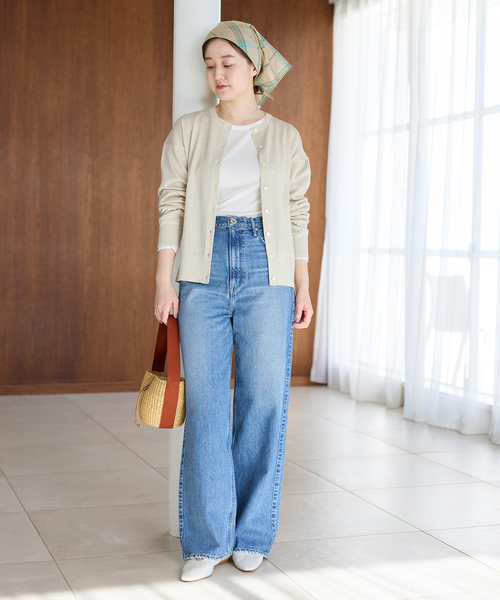 IENA（イエナ）の「《新色あり/追加2》LEVITAロングスリーブカーディガン（カーディガン/ボレロ・レディース・シルバー/アイボリー/ブラウン・FREE）」の10枚目の写真