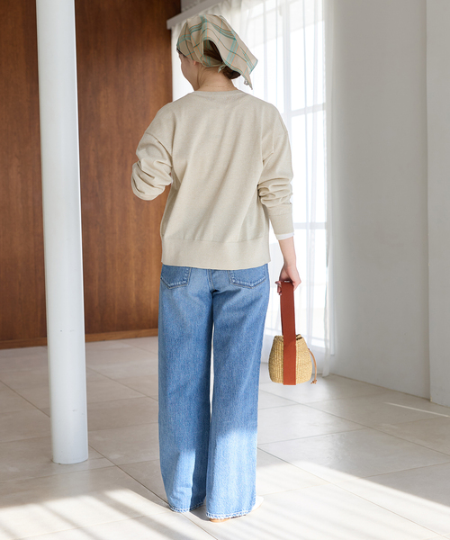 IENA（イエナ）の「《新色あり/追加2》LEVITAロングスリーブカーディガン（カーディガン/ボレロ・レディース・シルバー/アイボリー/ブラウン・FREE）」の12枚目の写真