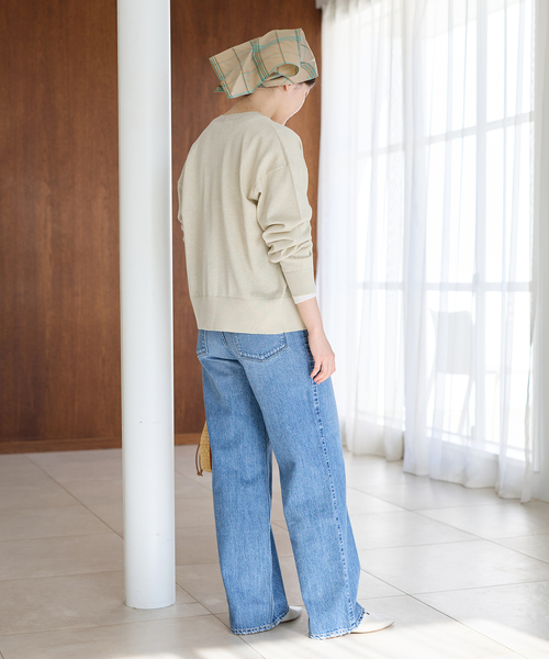 IENA（イエナ）の「《新色あり/追加2》LEVITAロングスリーブカーディガン（カーディガン/ボレロ・レディース・シルバー/アイボリー/ブラウン・FREE）」の13枚目の写真