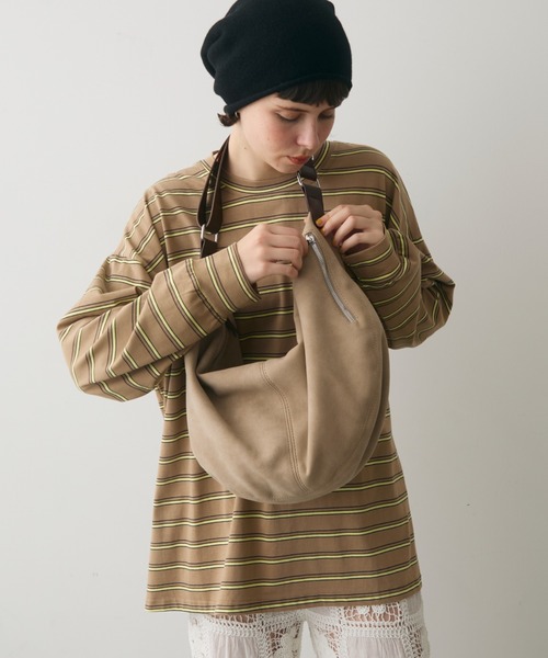 full/fill.(フルフィル)の「belt handle shoulder bag / ベルトハンドルショルダーバッグ(ショルダーバッグ・レディース・ブラック/ベージュ・FREE)」の7枚目の写真
