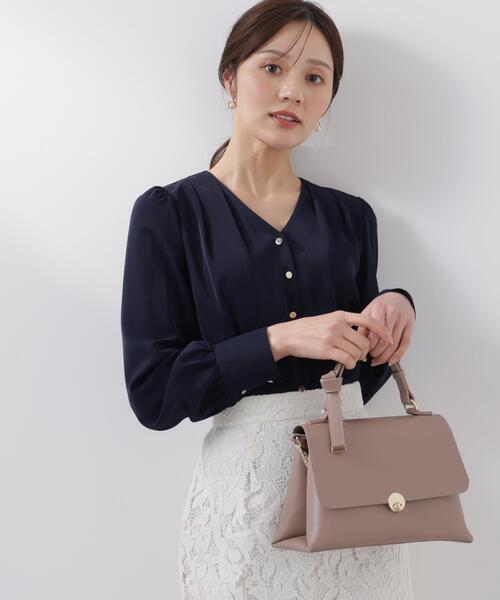 PROPORTION BODY DRESSING(プロポーションボディドレッシング)の「<ウォッシャブル>キラ釦タックブラウス / 1216110206(シャツ/ブラウス・レディース・ベージュ/ネイビー/ホワイト・SMALL/MEDIUM)」の22枚目の写真