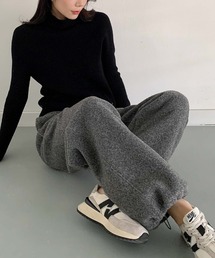 バックハートポケット もこもこボアスウェットパンツ レディース リラックス