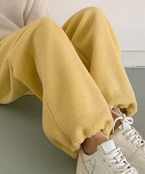 LOWO(ロワ)の「バックハートポケット もこもこボアスウェットパンツ レディース リラックス(スウェットパンツ・レディース・レッド/ピンク/ミント/グレー/イエロー・FREE)」の18枚目の写真