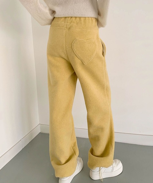 LOWO(ロワ)の「バックハートポケット もこもこボアスウェットパンツ レディース リラックス(スウェットパンツ・レディース・レッド/ピンク/ミント/グレー/イエロー・FREE)」の20枚目の写真