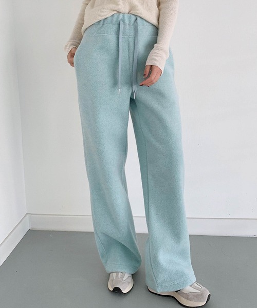 LOWO(ロワ)の「バックハートポケット もこもこボアスウェットパンツ レディース リラックス(スウェットパンツ・レディース・レッド/ピンク/ミント/グレー/イエロー・FREE)」の14枚目の写真