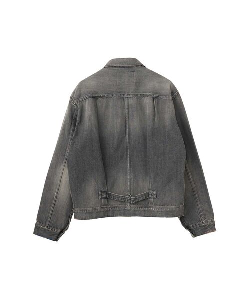 HYSTERIC GLAMOUR(ヒステリックグラマー)の「MSR加工 1ST TYPE WW2デニムジャケット(デニムジャケット・メンズ・ブラック・SMALL/MEDIUM/LARGE/X-LARGE)」の2枚目の写真