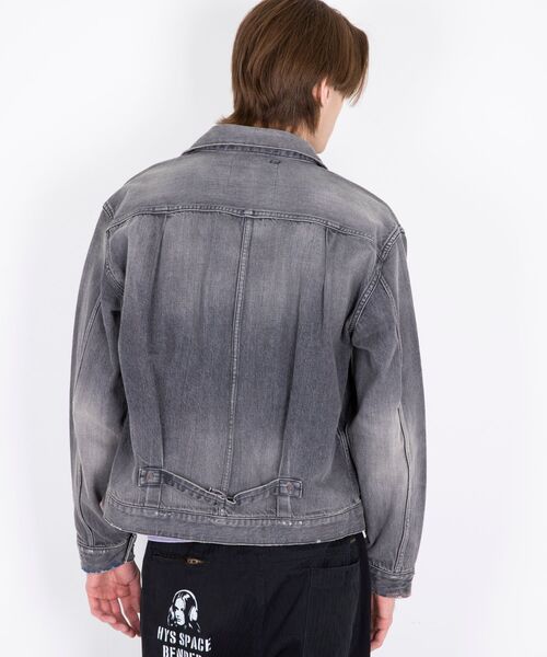 HYSTERIC GLAMOUR（ヒステリックグラマー）の「MSR加工 1ST TYPE WW2デニムジャケット（デニムジャケット・メンズ・ブラック・SMALL/MEDIUM/LARGE/X-LARGE）」の2枚目の写真