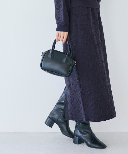 coca（coca）（コカ）の「膨れジャカードスウェットスカート（スカート・レディース・ネイビー/アイボリー・L/M/S）」の11枚目の写真