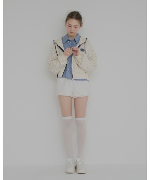 JUMELLE(ジュメロ)の「花柄ステッチフーディー(パーカー・レディース・クリーム・FREE)」の20枚目の写真