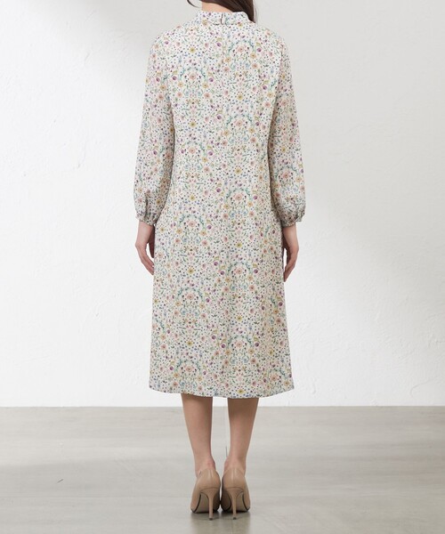 amaca（アマカ）の「【LIBERTY】ARCHWAY ボウタイワンピース（ワンピース・レディース・ダークネイビー/オフホワイト・40/38）」の7枚目の写真