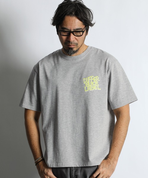 セール】〔BLACK LABEL〕NEON LOGO PRINT TEE：CVC天竺 速乾