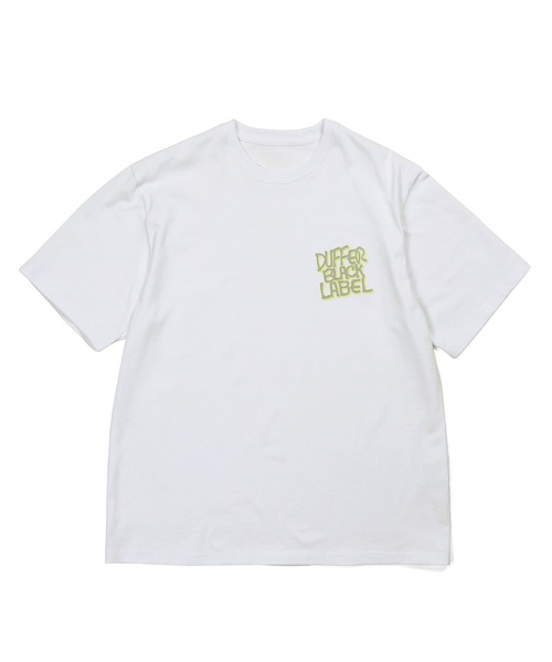 The DUFFER of ST.GEORGE(ザダファーオブセントジョージ)の「〔BLACK LABEL〕NEON LOGO PRINT TEE:CVC天竺 速乾 ネオンロゴ プリントTEE(Tシャツ/カットソー・メンズ・ブルー/ブラック/ライトグレー/ホワイト・SMALL/MEDIUM/LARGE/X-LARGE)」の18枚目の写真