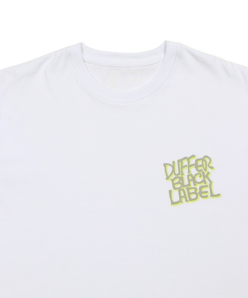The DUFFER of ST.GEORGE(ザダファーオブセントジョージ)の「〔BLACK LABEL〕NEON LOGO PRINT TEE:CVC天竺 速乾 ネオンロゴ プリントTEE(Tシャツ/カットソー・メンズ・ブルー/ブラック/ライトグレー/ホワイト・SMALL/MEDIUM/LARGE/X-LARGE)」の22枚目の写真