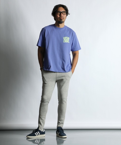 The DUFFER of ST.GEORGE(ザダファーオブセントジョージ)の「〔BLACK LABEL〕NEON LOGO PRINT TEE:CVC天竺 速乾 ネオンロゴ プリントTEE(Tシャツ/カットソー・メンズ・ブルー/ブラック/ライトグレー/ホワイト・SMALL/MEDIUM/LARGE/X-LARGE)」の15枚目の写真