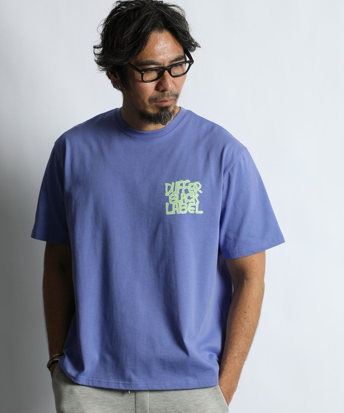 The DUFFER of ST.GEORGE(ザダファーオブセントジョージ)の「〔BLACK LABEL〕NEON LOGO PRINT TEE:CVC天竺 速乾 ネオンロゴ プリントTEE(Tシャツ/カットソー・メンズ・ブルー/ブラック/ライトグレー/ホワイト・SMALL/MEDIUM/LARGE/X-LARGE)」の14枚目の写真