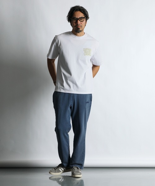 The DUFFER of ST.GEORGE(ザダファーオブセントジョージ)の「〔BLACK LABEL〕NEON LOGO PRINT TEE:CVC天竺 速乾 ネオンロゴ プリントTEE(Tシャツ/カットソー・メンズ・ブルー/ブラック/ライトグレー/ホワイト・SMALL/MEDIUM/LARGE/X-LARGE)」の9枚目の写真