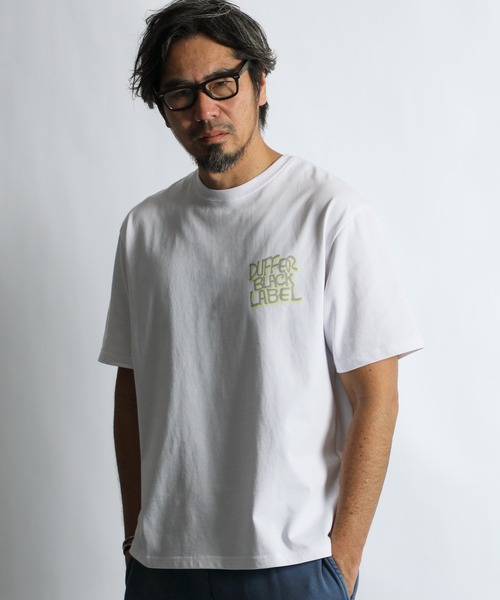 The DUFFER of ST.GEORGE(ザダファーオブセントジョージ)の「〔BLACK LABEL〕NEON LOGO PRINT TEE:CVC天竺 速乾 ネオンロゴ プリントTEE(Tシャツ/カットソー・メンズ・ブルー/ブラック/ライトグレー/ホワイト・SMALL/MEDIUM/LARGE/X-LARGE)」の6枚目の写真