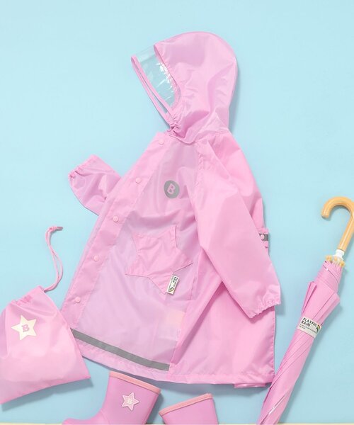 BREEZE（ブリーズ）の「スマートレインコート（レインコート/ポンチョ・キッズ・ピンク/イエロー/ブルー・130/110/120/100/140）」の3枚目の写真